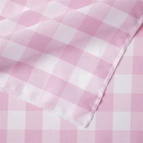 img 2 attached to Linen Checkered Tablecloth 120 Inch Pink