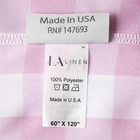img 1 attached to Linen Checkered Tablecloth 120 Inch Pink