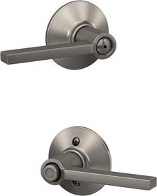 img 4 attached to 🔒 Schlage F40 V LAT 619 Latitude Bed & Bath Privacy Lever Lock in Nickel