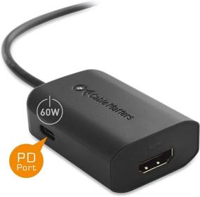 img 1 attached to Cable Matters USB C to HDMI Adapter - 4K 60Hz, 60W Charging, Thunderbolt 4 Compatible for MacBook Pro, iPad Pro