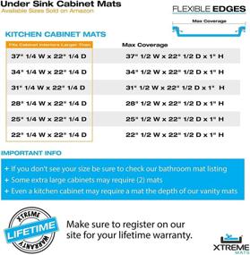 img 3 attached to 🚰 Xtreme Mats Under Sink Kitchen Cabinet Mat: Waterproof Protector & Drip Tray Liner, Choose Your Ideal Size (34" 1/4 x 22 1/4), CM-36-GREY