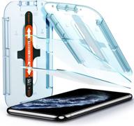 📱 защитное стекло spigen tempered glass screen protector [glas.tr ez fit] для iphone 11 pro/xs/x [5.8 дюйма] - 2 штуки | дружественное к чехлам. логотип