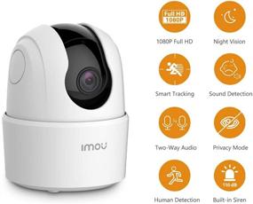 img 3 attached to 📸 Advanced Indoor Security Camera: 1080p WiFi Camera with 360° Coverage, App Control, Night Vision, and Smart Detection