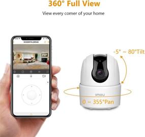 img 2 attached to 📸 Advanced Indoor Security Camera: 1080p WiFi Camera with 360° Coverage, App Control, Night Vision, and Smart Detection