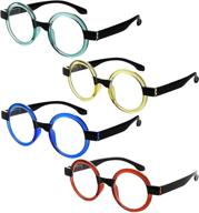 eyekepper 4 pack retro round reading glasses: stylish women's eyeglasses for great vision logo