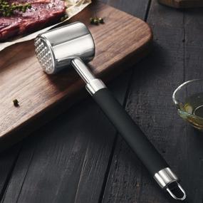 img 2 attached to 🔨 Heavy Duty Meat Tenderizer Hammer/Mallet Tool/Pounder for Steak, Beef and Poultry - Comfort Grip Handle, Dishwasher Safe by JY cookment