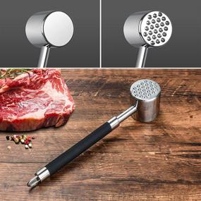 img 3 attached to 🔨 Heavy Duty Meat Tenderizer Hammer/Mallet Tool/Pounder for Steak, Beef and Poultry - Comfort Grip Handle, Dishwasher Safe by JY cookment