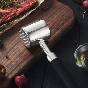 img 1 attached to 🔨 Heavy Duty Meat Tenderizer Hammer/Mallet Tool/Pounder for Steak, Beef and Poultry - Comfort Grip Handle, Dishwasher Safe by JY cookment