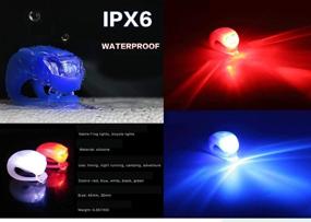 img 1 attached to 🚴 Bicycle Light Set: Waterproof Silicone LED Bike Headlight and Taillight - Safety Road and Mountain Bike Lights with Batteries Included (4 Pack)