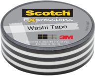 🎨 scotch expressions washi tape, black stripe, 0.59" x 393", 6 rolls - c314-p43 (seo optimized) logo