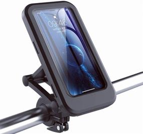 img 3 attached to 🚲 AMOYE Bike Phone Mount - Waterproof Bicycle Cell Phone Holder for Motorcycle/Bike Handlebars - Touch Screen Bike Phone Case - Fits 6.7" Phones - Ideal for Outdoor Riding