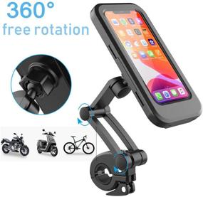 img 2 attached to 🚲 AMOYE Bike Phone Mount - Waterproof Bicycle Cell Phone Holder for Motorcycle/Bike Handlebars - Touch Screen Bike Phone Case - Fits 6.7" Phones - Ideal for Outdoor Riding