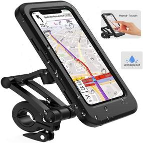 img 4 attached to 🚲 AMOYE Bike Phone Mount - Waterproof Bicycle Cell Phone Holder for Motorcycle/Bike Handlebars - Touch Screen Bike Phone Case - Fits 6.7" Phones - Ideal for Outdoor Riding