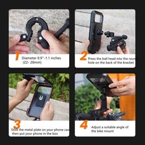 img 1 attached to 🚲 AMOYE Bike Phone Mount - Waterproof Bicycle Cell Phone Holder for Motorcycle/Bike Handlebars - Touch Screen Bike Phone Case - Fits 6.7" Phones - Ideal for Outdoor Riding