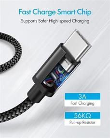 img 2 attached to 🔌 Кабель USB C к USB C высокой скорости [6.6фт, 2 штуки] - Быстрая зарядка и передача данных для Samsung Galaxy S21, S20, Note 20, Pixel 5 и других!