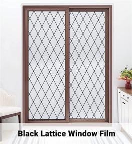 img 3 attached to Frosted Black Lattice Window Film: Стильное решение для конфиденциальности и блокировки солнца для окон