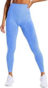 img 3 attached to HYZ Waisted Leggings Seamless Workout Sports & Fitness and Cycling