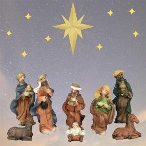 img 3 attached to Nativity Figurine Set Polystone Figures