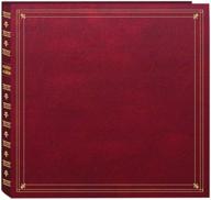 📸 pioneer photo albums 300-pocket post bound faux leather cover photo album for 3.5x5.25-inch prints in burgundy shade logo