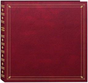 img 1 attached to 📸 Pioneer Photo Albums 300-Pocket Post Bound Faux Leather Cover Photo Album for 3.5x5.25-Inch Prints in Burgundy Shade