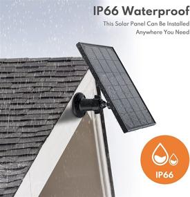 img 2 attached to 📷 Helidallr Outdoor Security Camera Solar Panel – IP66 Waterproof Solar Panel with 360° Adjustable Mounting and 10ft Micro Charging Cable for Continuous Power Supply to Home Security Cameras