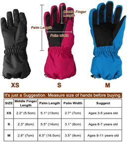 img 3 attached to 🧤 Winter Gloves for Girls and Boys - Waterproof Accessories in Cold Weather by MAGARROW