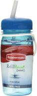 🧴 rubbermaid refill reuse bottle: 14-ounce durable color-variant design logo