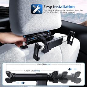 img 1 attached to Convenient Car Tablet Holder with Container - Compatible with iPad, Galaxy Tabs, and Phones!