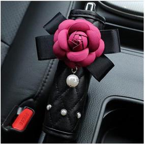 img 2 attached to Follicomfy Camellia Handbrake Seatbelt Accessories