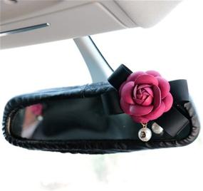 img 1 attached to Follicomfy Camellia Handbrake Seatbelt Accessories