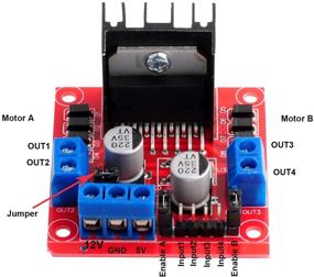 img 1 attached to 🏎️ L298N Motor Drive Controller Board Module: Dual H-Bridge DC Stepper For Arduino Smart Car Robot UNO MEGA R3 MEGA 2560 ESP32 ESP826 – Efficient Motor Control Solution