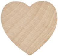 100 pack of wood heart cutouts - 1 inch, unfinished natural wood hearts (1” h x 1/8&#34; thick) logo