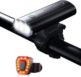 img 4 attached to 🚲 MCAMO USB Rechargeable Bike Light Set – 800 Lumens Front and Back Bicycle Lights with 3000mAh Battery, 6 Light Modes, IPX5 Waterproof Headlight & Taillight for Road and MTB Cycling