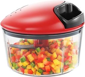 img 4 attached to 🔪 Easy-to-Clean Manual Food Chopper - Efficient Onion, Garlic, Vegetable, and Nut Chopper - 2.5 Cup Capacity