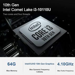 img 3 attached to 💻 Beelink SEI10 Mini PC Windows 10 Pro: Intel 10th Gen i3-10110U, 16GB DDR4, 512GB SSD, Dual 4K HDMI. High-Performance Mini Desktop with USB3.0 and BT5.0