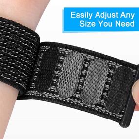 img 3 attached to 🔗 22mm Nylon Sport Quick Release Bands for Ticwatch Pro/Galaxy Watch3 45mm/Galaxy 46mm, Gear S3 Frontier/Classic (Black White, 22mm) - AVOD