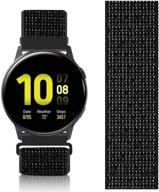 🔗 22mm nylon sport quick release bands for ticwatch pro/galaxy watch3 45mm/galaxy 46mm, gear s3 frontier/classic (black white, 22mm) - avod logo
