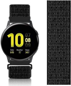 img 4 attached to 🔗 22mm Nylon Sport Quick Release Bands for Ticwatch Pro/Galaxy Watch3 45mm/Galaxy 46mm, Gear S3 Frontier/Classic (Black White, 22mm) - AVOD