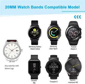 img 2 attached to 🔗 22mm Nylon Sport Quick Release Bands for Ticwatch Pro/Galaxy Watch3 45mm/Galaxy 46mm, Gear S3 Frontier/Classic (Black White, 22mm) - AVOD