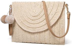 img 3 attached to 👜 Handwoven Crossbody Envelope Women's Handbags & Wallets with a Shoulder Clutch