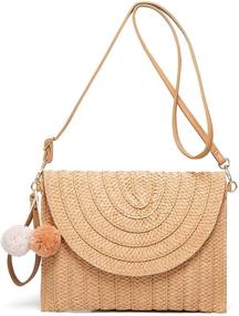 img 1 attached to 👜 Handwoven Crossbody Envelope Women's Handbags & Wallets with a Shoulder Clutch