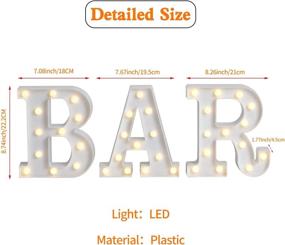 img 1 attached to ✨ Rdutuok LED Marquee Letters Lights BAR Sign: Remote Control Letter Lamp for BAR Pub Home Party Wedding Decoration Battery Powered Christmas Lamp Home Bar Decoration