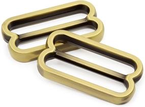 img 1 attached to 🔧 Dritz 457-38 Adjustable Slide Buckles for 1-Inch Straps, Brushed Antique Brass - Pack of 2
