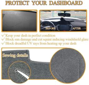 img 1 attached to 🔍 Custom Fit Dashboard Cover Mat for Toyota Camry 2002-2006 (Gray) - Enhance Dash Protection