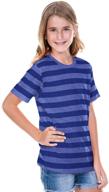 👕 stylish and versatile kavio striped jersey sleeve heather boys' tops, tees & shirts logo