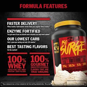 img 2 attached to 🍌 Mutant ISO Surge: The Ultimate Banana Cream Whey Protein Powder for Fast Recovery, Muscle Growth, Bulk, and Strength – 5 lb