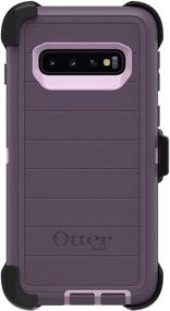 img 2 attached to 📱 OtterBox Defender Series Microbial Defense Case with Holster for Samsung Galaxy S10 - Purple Nebula (Winsome Orchid/Night Purple) - Bulk Packaging