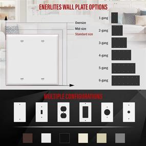 img 2 attached to 🔳 ENERLITES 2-Gang Blank Device Wall Plate, Gloss Finish, Standard Size 4.50" x 4.57", White (Model: 8802-W)