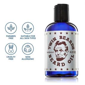 img 2 attached to Twin Beards Sandalwood Beard Oil for Men: Essential Beard Care and Growth Enhancer