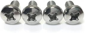 img 3 attached to Stainless Steel License Plate Screws for Nissan & Infiniti - Prime Ave (Standard Length)